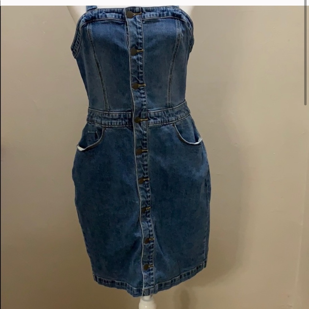 Universal Thread Denim Jean Jumper Dress Size 12